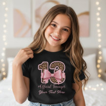 13-årspresent Rosa Leopentryck Bow