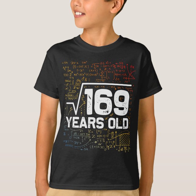 13-årsroten av 169 math humor t shirt (Framsida)