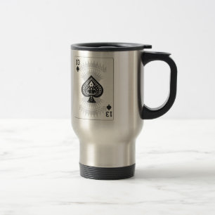 13 av Spader: Pokerkort: resemugg: Svart Jack Resemugg