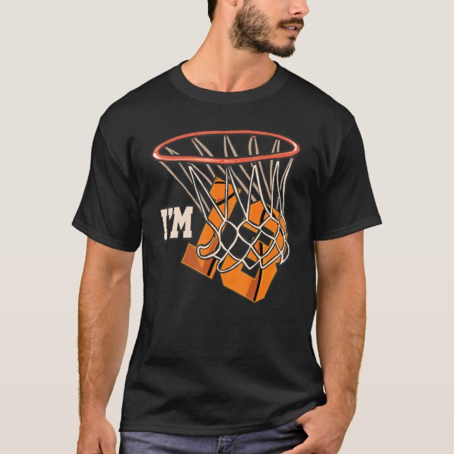 13 Basketball Theme Födelsedagsfest Firande T Shirt (Framsida)