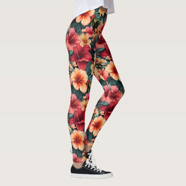 #13-Blommönster Leggings (Höger)