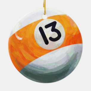 13 Boll Julgransprydnad Keramik