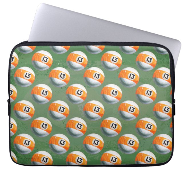 13 Boll Paskriven Mönster Laptop Sleeve (Framsidan)
