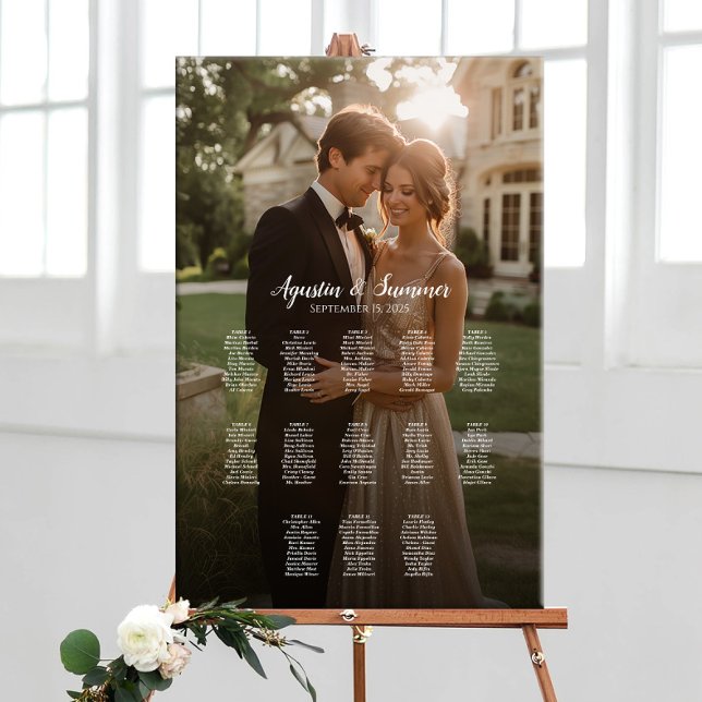 13 bord elegant foto bröllop sittande diagram poster (Skapare uppladdad)
