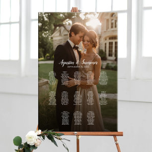 13 bord elegant foto bröllop sittande diagram poster