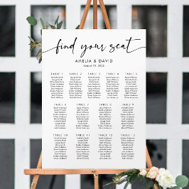 13 Bord Hitta Din Plats Placeringsplan Poster