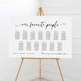 13 Bord Vår Favoritpersoners Placeringsplan Poster