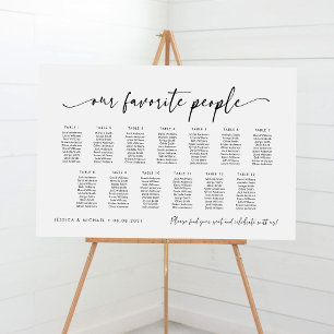 13 Bord Vår Favoritpersoners Placeringsplan Poster