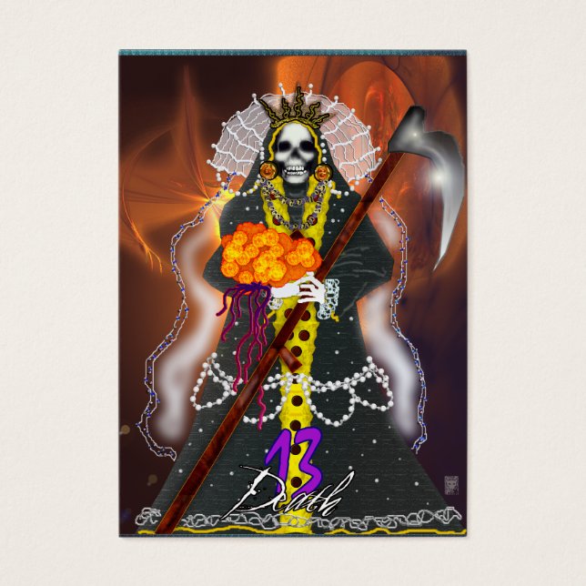 13 dödsfall visitkort (Framsidan)