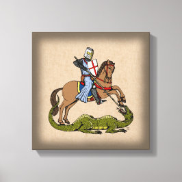 13:e århundradet Saint George och Dragon Canvastryck