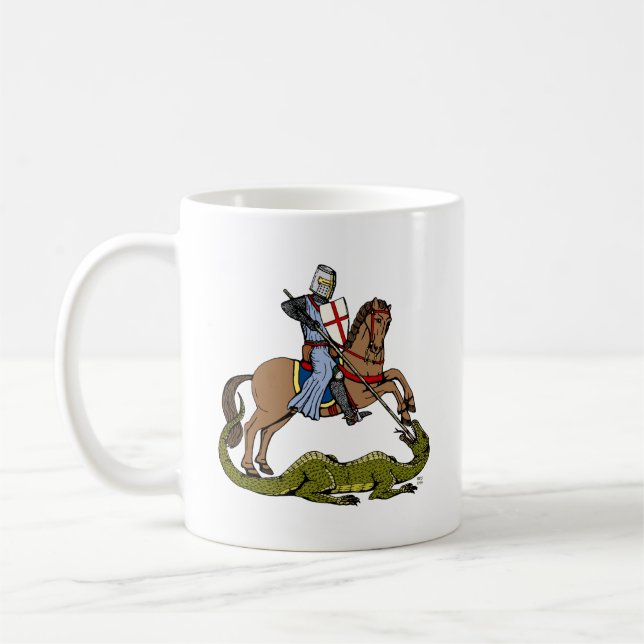 13:e århundradet Saint George och Dragon Kaffemugg (Vänster)