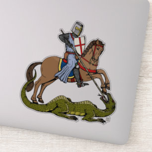 13:e århundradet Saint George och Dragon Klistermärken