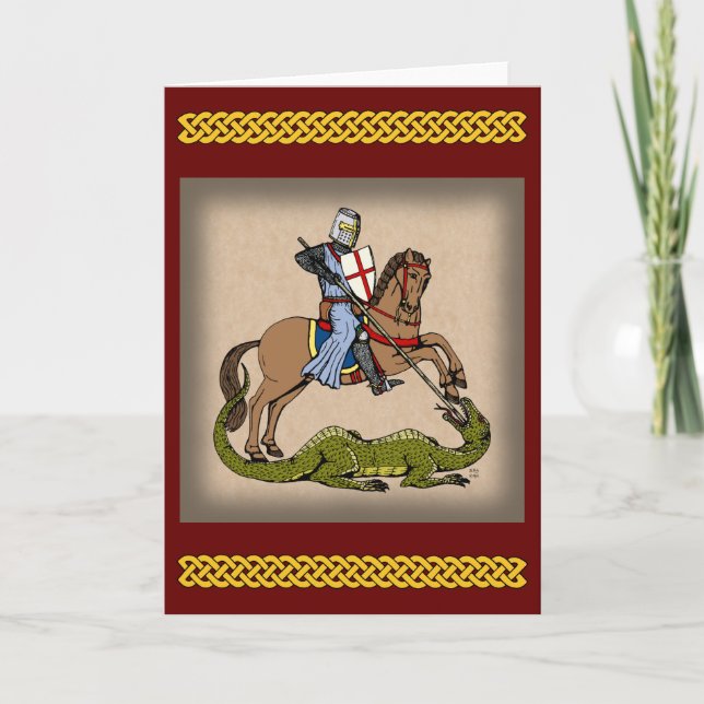 13:e århundradet Saint George och Dragon Kort (Framsida)
