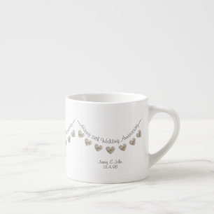 13:e årsdagen Snöre Bröllop, make & hustru Espressomugg