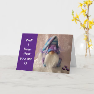 **13:e BIRTHDAY HUMOR** FRÅN COOLA GNOME Kort