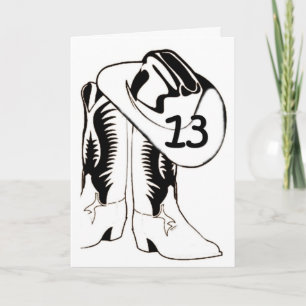 "13:e" BIRTHDAY LAND WESTERNA STIL Kort