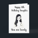 ****13:e BIRTHDAY**** TILL VÅR "LOVELY DAUGHTER"** Kort<br><div class="desc">DIN **LOVELY DAUGHTER** KOMMER ATT VARA SÅ LYCKLIG ATT TA EMOT DETTA KORT FRÅN "DIG" OM ATT ALLA VIKTIGA ****13th*** BIRTHDAY OCH KOMMER ATT KONTROLLERA DET FÖR ALLA JAG ÄR SÄKER!  KOMMER DU IHÅG ATT DU KAN "ÄNDRA ÅLDERN" PÅ EN SEKUND OM DET BEHÖVS:)</div>