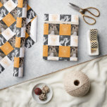 13:e Bröllop-årsdagen citrine 2-foton Presentpapper<br><div class="desc">13 år av kärlek-årsdagen lägger till din egen två fotombittårsjubileum papper. En enkel kontursten påverkar grafisk orange av citrin-gult och radbrytning av personligen för vita fyrkanter. Anpassa till ditt eget val av namn eller relationer, till foton av lycklig-paret nu och sedan och presentavsändaren, eller lägg till ditt pars data på...</div>