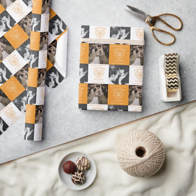 13:e Bröllop-årsdagen citrine 2-foton Presentpapper (Hantverk)