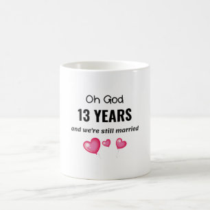 13:e Bröllop-årsdagen för den nye presenten fö Kaffemugg
