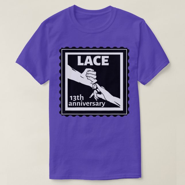 13:e Bröllop-årsdagen för den traditionella presen T Shirt (Design framsida)