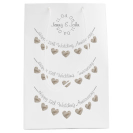 13:e Bröllop-årsdagen för snöre-hjärtpresentsäck