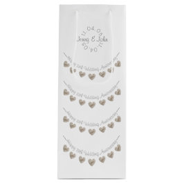 13:e Bröllop-årsdagen för snöre-hjärtsäck, vin