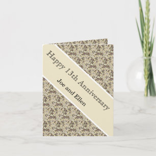 13:e Bröllop-årsdagen, Snöre-årsdagen Kort