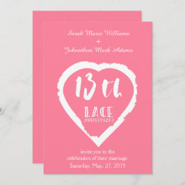 13:e bröllopsdagars traditionella spets inbjudningar