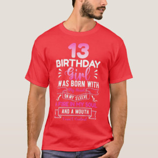 13:e födelsedag 13 år Girls Funny nager Birthday T Shirt