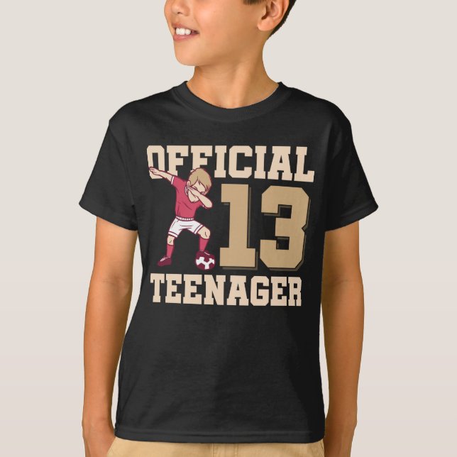 13:e födelsedag 2008 Dabbing Boy Teenager T Shirt (Framsida)