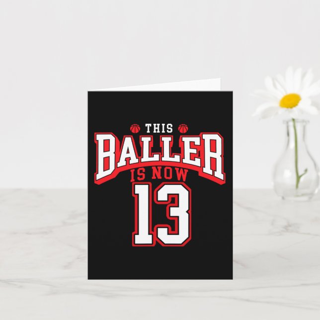 13:e födelsedag Basketball Älskare 13-åring Kort (Liten växt)