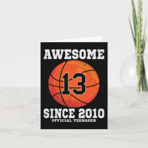 13:e födelsedag Basketball Fläkt 13 år gammal Offi Kort