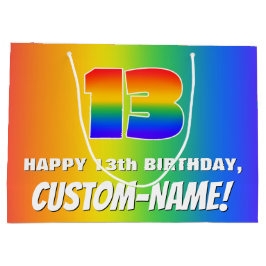 13:e födelsedag: Färgfull, Roligt Rainbow Mönster