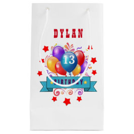 13:e födelsedag Festive Balloons and Red Stars 102