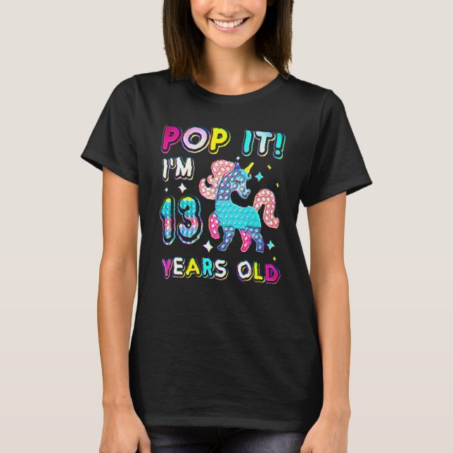 13:e födelsedag Fidget Leksak Birthday Girl 13 Yea T Shirt (Framsida)