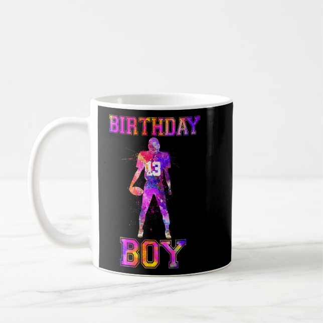13:e födelsedag Fotboll Temaparty Dekorationer 13 Kaffemugg (Vänster)