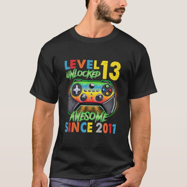 13:e födelsedag Gåsnivå 13 olåst Fantastisk T Shirt (Framsida)