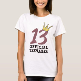 13:e födelsedag Officiell Tonåring Tonåring Krona  T Shirt