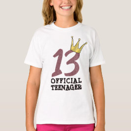 13:e födelsedag Officiell Tonåring Tonåring Krona  T Shirt