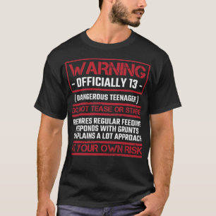 13:e födelsedag officiellt tonåring 13 år gamma t shirt