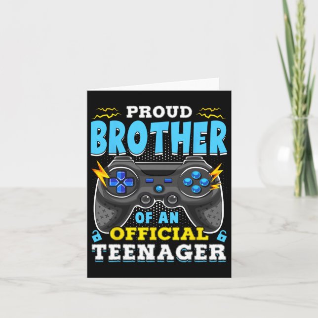 13:e födelsedag Proud Brother Officiell Teenager V Kort (Framsida)
