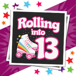 13:e födelsedag Roller Skatt 13 år gammalt Skate Pappersservett