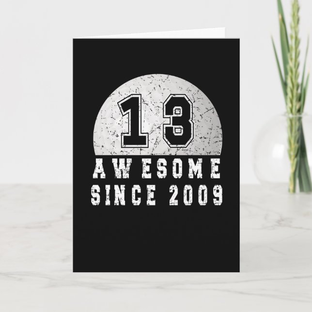 13:e födelsedagen 2009 Golfer Boy 13-årsjubileum Kort (Framsida)