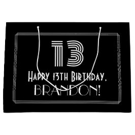 13:e födelsedagen - Art Deco Inspired Titta "13" o