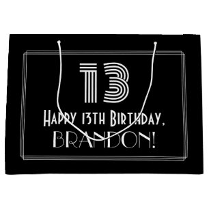 13:e födelsedagen - Art Deco Inspired Titta "13" o