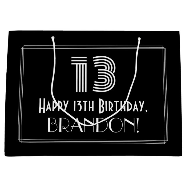 13:e födelsedagen - Art Deco Inspired Titta "13" o (Framsidan)