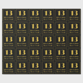 13:e födelsedagen ~ Art Deco Inspired Titta "13",  Presentpapper