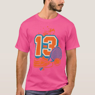 13:e födelsedagen Boy Tennis Player Tennis 13 år O T Shirt