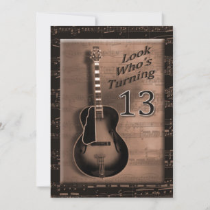 13:e födelsedagen, Brown Guitar, Musical Inbjudningar